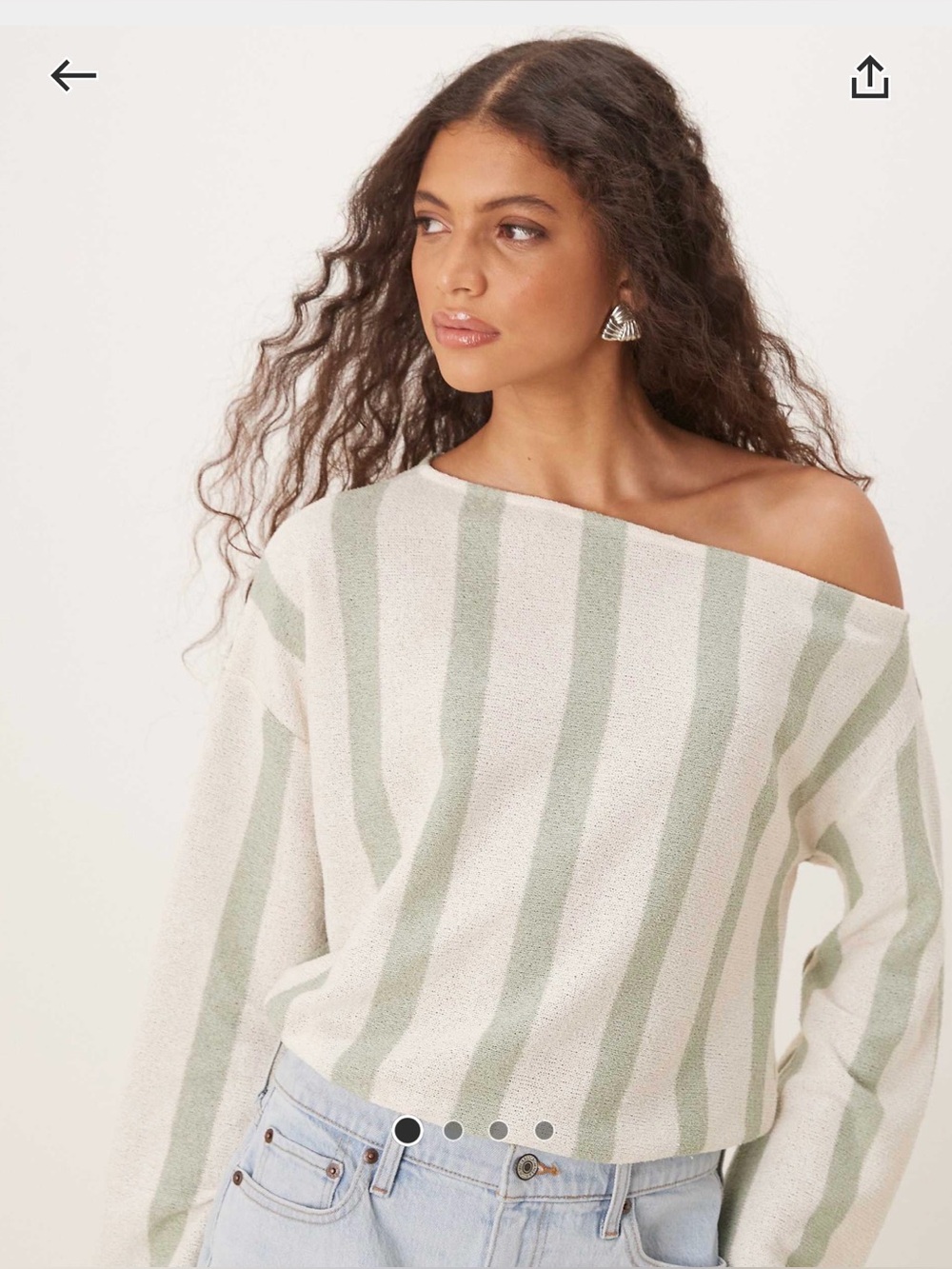 ASOS Design Slouchy Off Shoulder Top